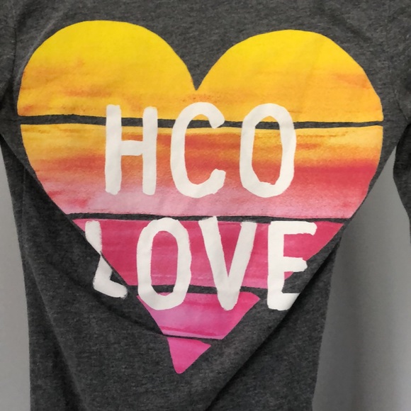 Hollister Grey Long Sleeve with Hollister Cali & HCO Love in Size Xtra Small XS - Picture 4 of 9